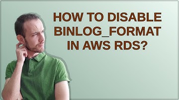 How to disable binlog_format in AWS RDS?