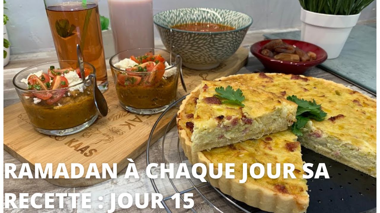 QUICHE AUX POIREAUX ET LARDONS, CAVIAR D’AUBERGINE, THERMOMIX [TM6]