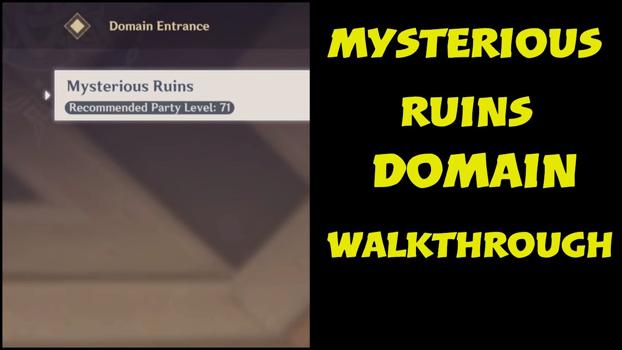 Mysterious ruins Domain Genshin impact Secret of the scorching Desert