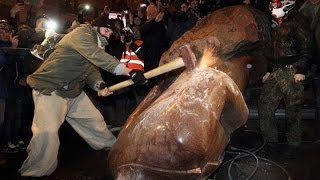 Знесення пам'ятника Леніну. Євромайдан
