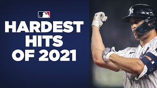 The HARDEST hit baseballs of 2021! (Giancarlo Stanton, Aaron Judge, Shohei Ohtani and more!)