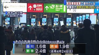 緊急事態の効果は？都内で人出が前回比2倍以上も(2021年1月23日)
