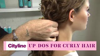 3 simple updo styles for curly hair