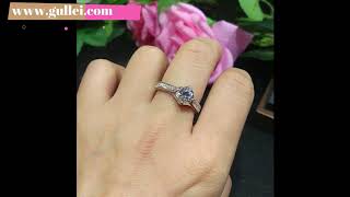 1 Carat Diamond Platinum Infinity Engagement Ring for Her by Gullei.com