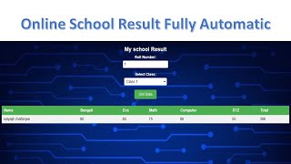 Online School Result Fully Automatic With multiple Google sheets.
