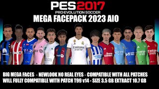 PES 2017 NEW MEGA FACEPACK 2023/2024 AIO