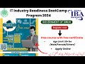 Apply Online For High Demand Free IT Courses | IT Industry Readiness Bootcamp by IBA | Free Courses