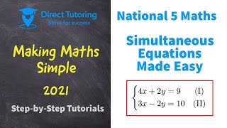 How to Solve Simultaneous Equations Easily. National 5 Maths