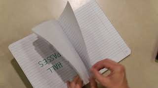 How to make a top-loading pocket in a composition book