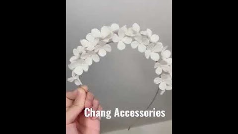 Cài tóc cô dâu hoa trắng xinh #short