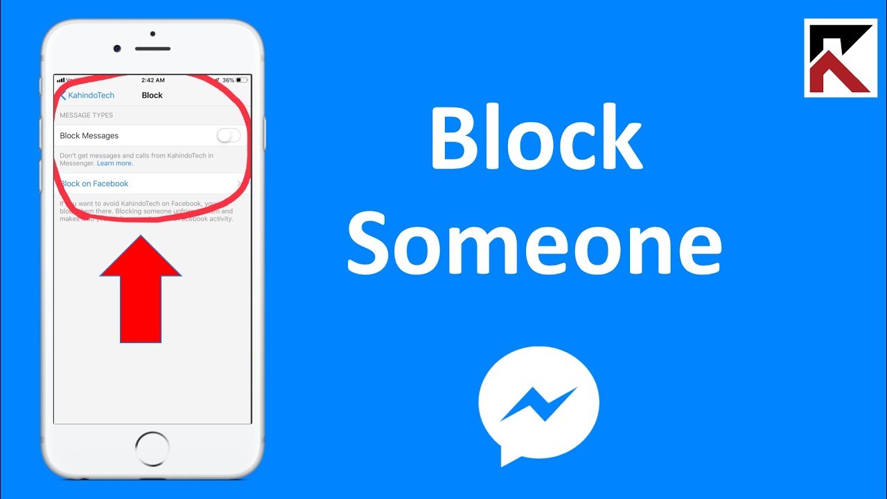 How To Block Someone On Facebook Messenger - YouTube