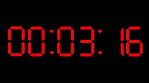 3 Hour and 16 Second Countdown Timer w/ Alarm - Digital Clock - Retro Westclox - 3:16 - Red & Black