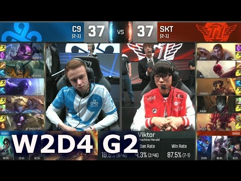 C9 vs SKT - Worlds 2016 W2D4 Group B | LoL S6 World Championship Week 2 Day 4 SKT vs C9 G2 Worlds
