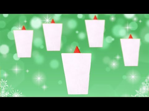 折り紙 ろうそくの簡単な作り方 音声解説あり 折り紙1枚でクリスマスのキャンドルの折り方 Youtube