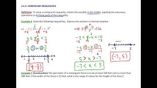 2.1.4 Compound Inequalities
