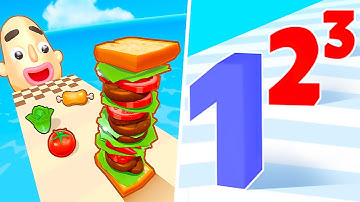 Sandwich Runner vs Number Master - All Levels Update Gameplay Walkthrough Android & IOS - NEW APK!