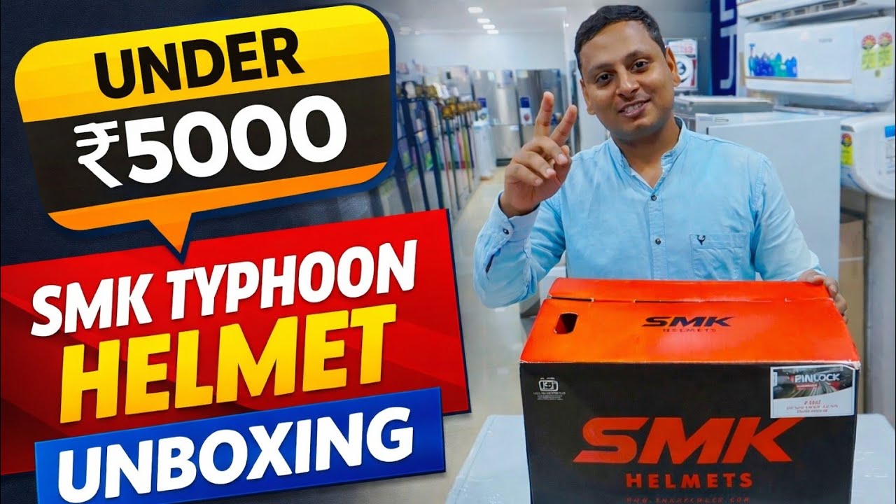 SMK Typhoon Helmet Unboxing in Kannada | Best Budget Helmet Under ₹5000 Best Helmet for Daily Riders