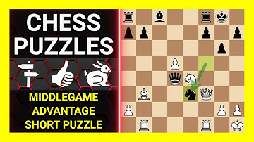 Chess Puzzles to Practice. Themes: Middlegame, Advantage, Short puzzle. Learn Chess