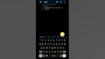 Check Odd And Even || Python Code || Pydroid || Tocy_codeR