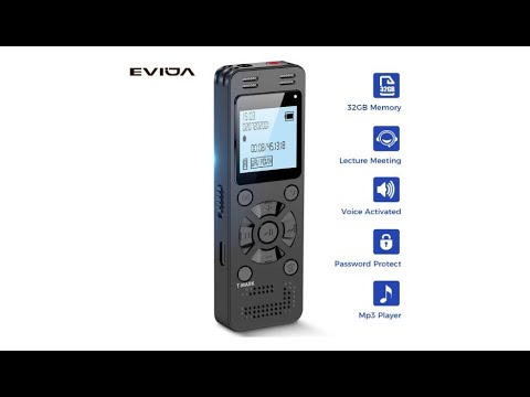 EVIDA V618 Portable Digital Voice Recorder, EVIDA 2324 Hours Voice