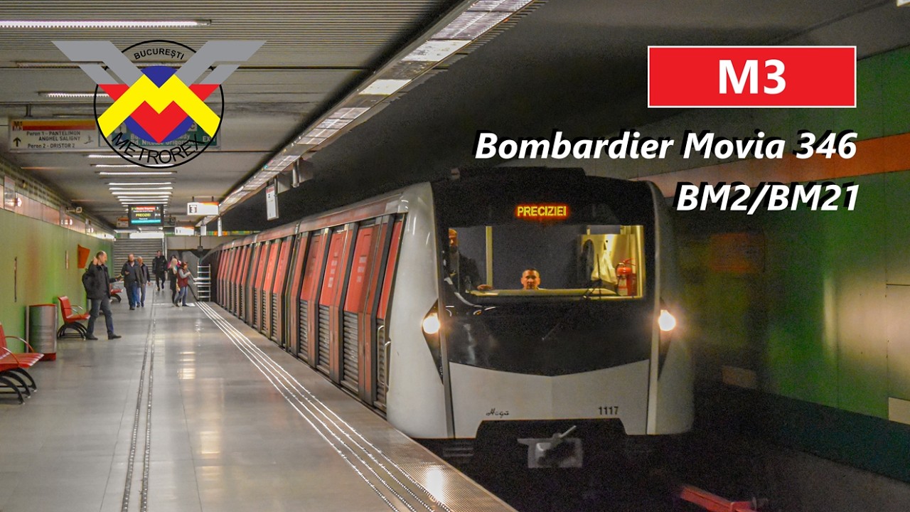Bucharest Metro - Bombardier Movia 346 BM2/BM21 trains on M3 line