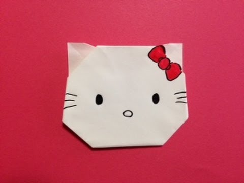 簡単 おりがみ キティちゃん Origami Kitty Youtube