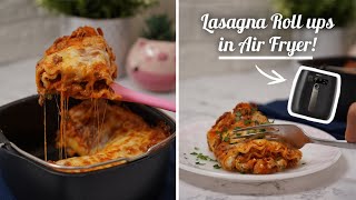 Easy AIR FRYER LASAGNA ROLL UPS | Cream Cheese Lasagna Recipe | Delicious Air Fryer Pasta Recipe