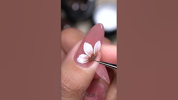 Thumbnail of FLOWER NAILART SIMPLE DESIGN SHORT #Shorts #nail #nails #nailart #nailarts