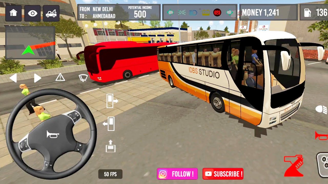 India Bus Simulator 1 Android Gameplay New Indian Bus Games 2020 New Update Version 2 0 Youtube