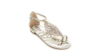 Sam Edelman "Dillan" Leather or Suede Jeweled Sandal