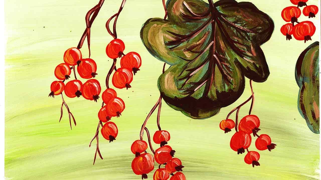 Рисуем ягоды с детьми поэтапно