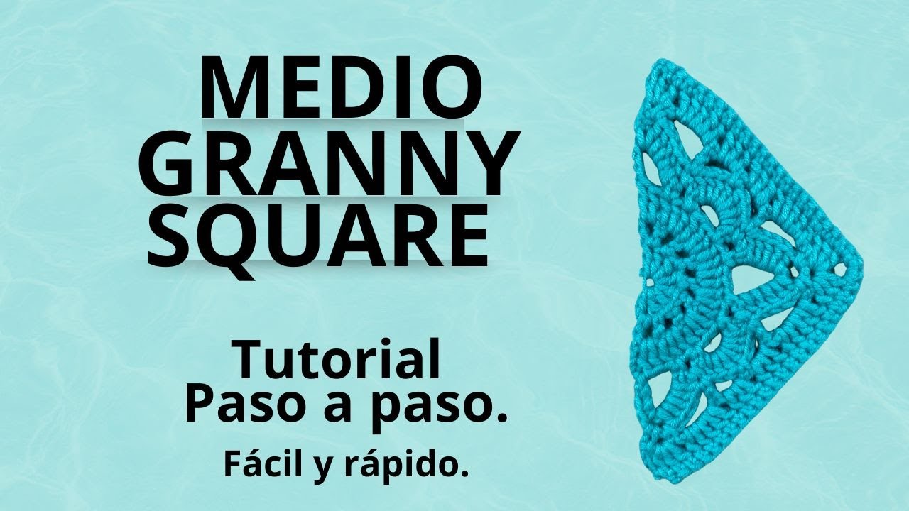 Tutorial MEDIO granny/TRIANGULO a crochet paso a paso fácil y rápido.