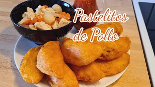 PASTELES DE POLLO Y PAPA SALVADOREÑOS  MASA Y RELLENO.