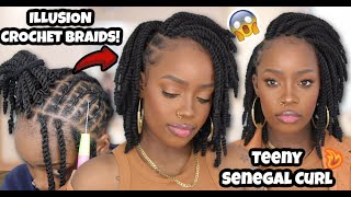 TEENY Senegal Curl Twists FIRE! DETAILED ILLUSION Crochet Braids + Braid Pattern | MARY K. BELLA