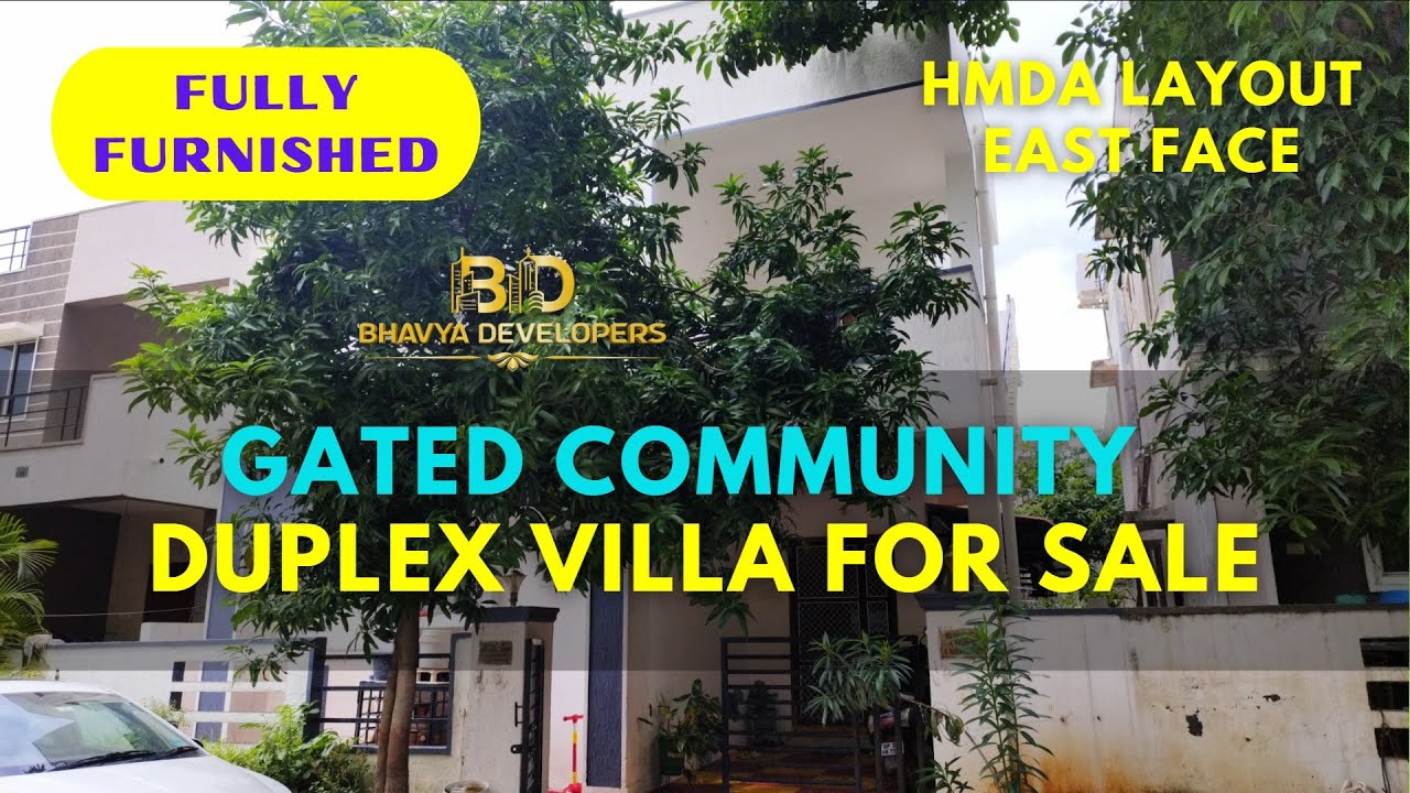 BD38 Fully Furnished Duplex House For Sale in Beeramguda Gated