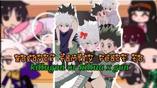 ||ZOLDYCK FAMILY REACT TO KILLUGON OR KILLUA X GON||HUNTERXHUNTER||HXH||GACHA LIFE||REACTION||ENJOY|