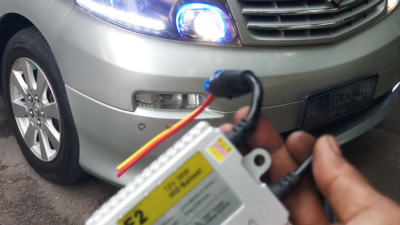 headlamp alphard mati/kedip. dengan cara ini ballast HID alphard tidak