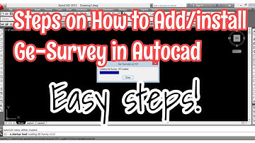 Steps on how to Add/Install Ge-Survey in Autocad|Vlog#14