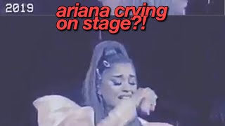 ariana grande crying at the swt while performing r.e.m
