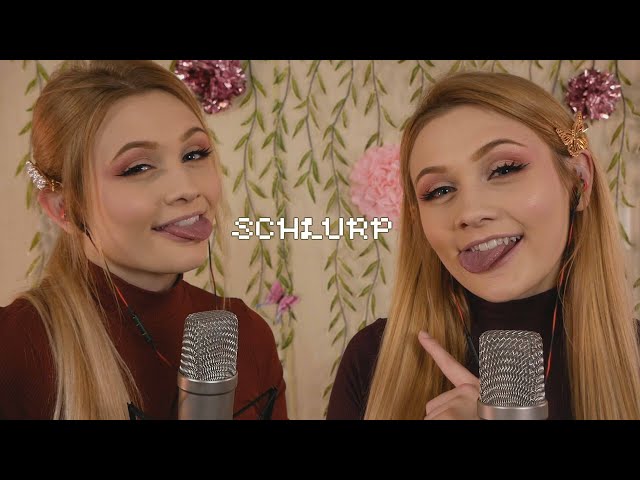 ASMR Twin Schlurping Your Ears / Mouth Sounds on the RODE