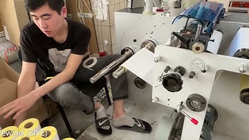 FPL350B Slitting Machine With Turret Rewind Running Video