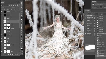 Snow Queen digital manipulation step by step in photoshop