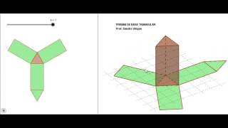 GEOGEBRA|Prisma de Base Triangular|Professor Viégas