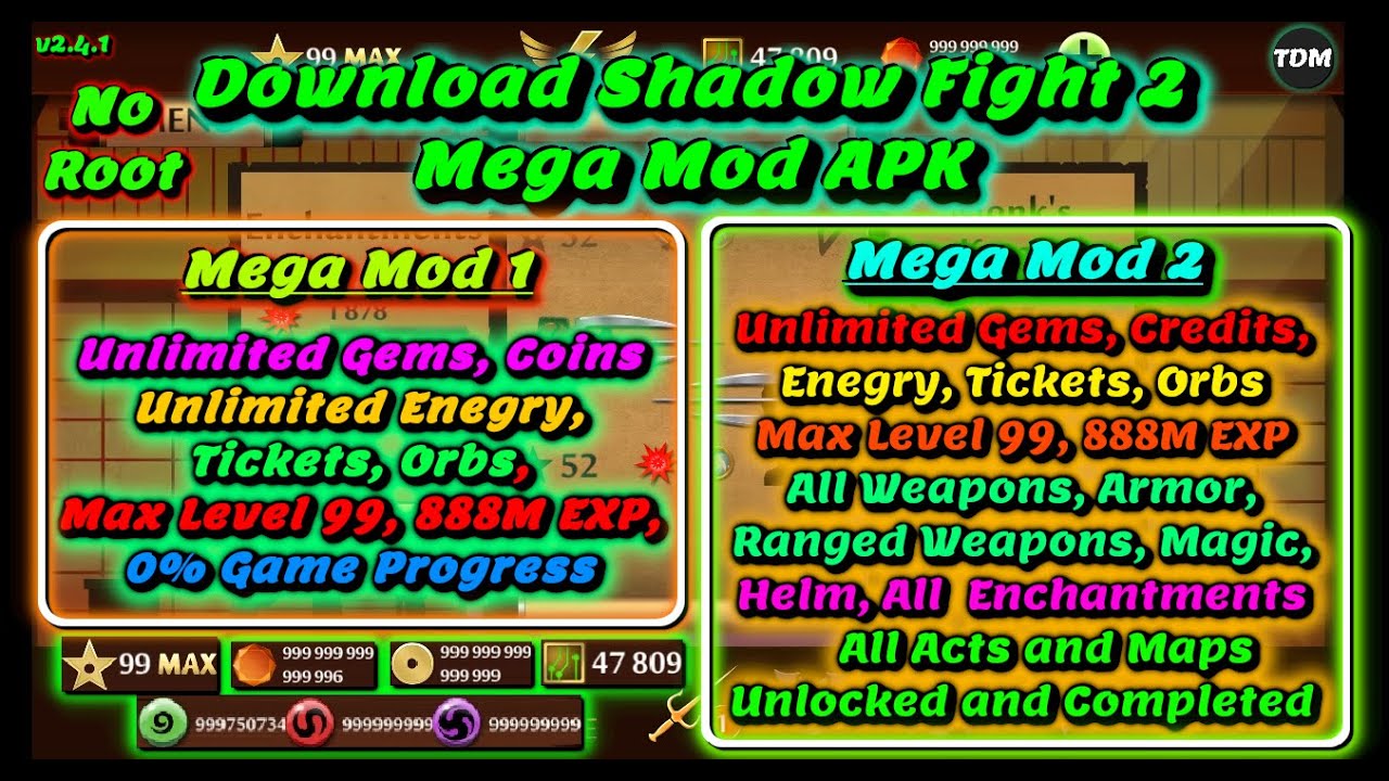 shadow fight 2 unlimited enchanting and enchanting coins iso