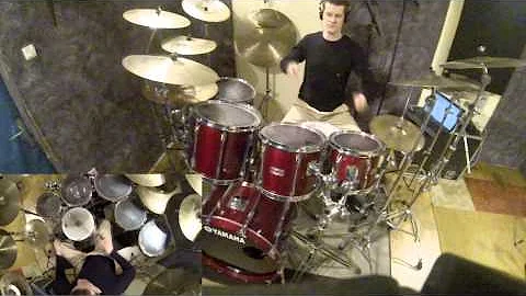 Dire Straits Money for nothing drum intro cover (original 5 toms setup)