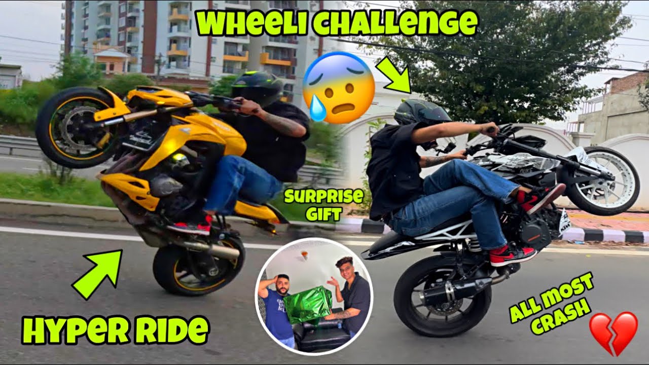 Hyper Ride With My Gang ❤️‍🔥 || Wheeli Challenge 🥵 goes wrong 💔💔