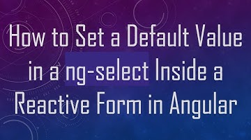 How to Set a Default Value in a ng-select Inside a Reactive Form in Angular