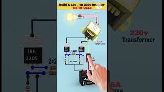 12V Se 220V Inverter ⚡ Without IC 😲 Simple DIY Powerful Circuit!