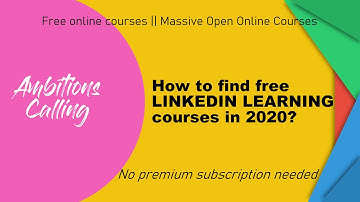 How to find free LinkedIn Learning Courses in 2020? || No Premium Subscription needed || Free MOOC