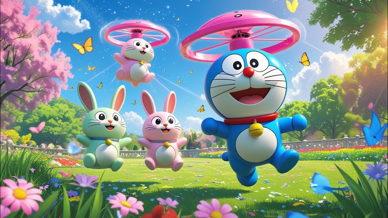  “Doraemon’s Copter Adventure with Bunnies | Fun Cartoon Poem for Kids | Doraemon Fun House”